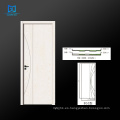 Puertas de estilo swing de paneles dobles estándar europeos para la puerta de chapa de madera de la casa GO-EG01